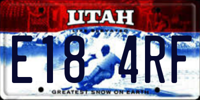 UT license plate E184RF