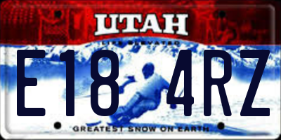 UT license plate E184RZ