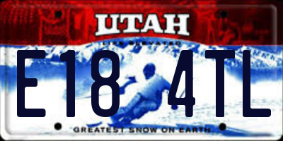 UT license plate E184TL