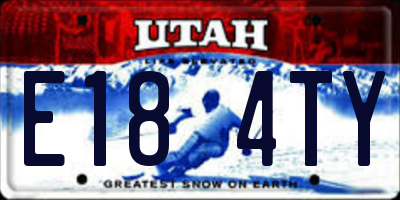UT license plate E184TY