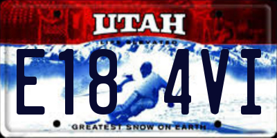 UT license plate E184VI