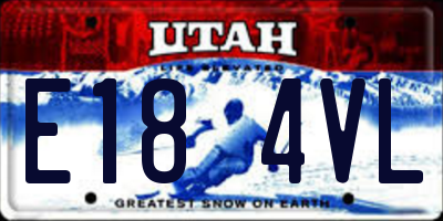 UT license plate E184VL