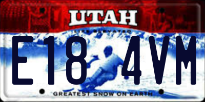 UT license plate E184VM
