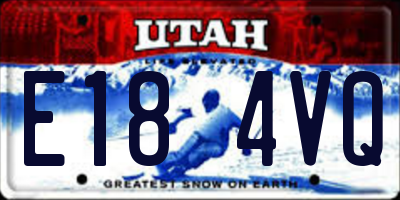 UT license plate E184VQ