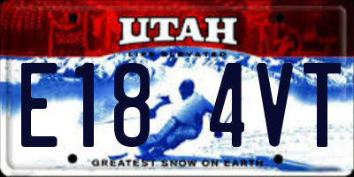 UT license plate E184VT