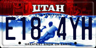 UT license plate E184YH