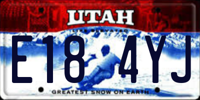 UT license plate E184YJ
