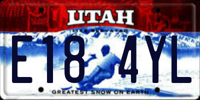 UT license plate E184YL