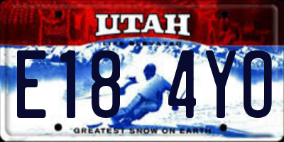 UT license plate E184YO