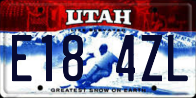 UT license plate E184ZL