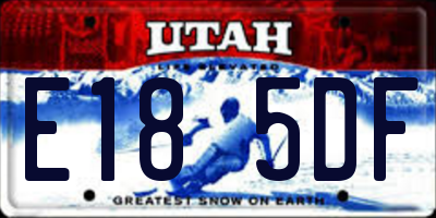 UT license plate E185DF