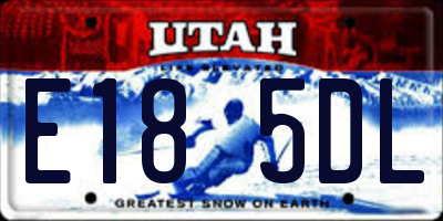 UT license plate E185DL