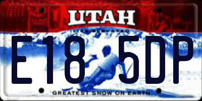 UT license plate E185DP