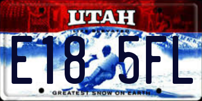 UT license plate E185FL