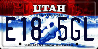 UT license plate E185GL