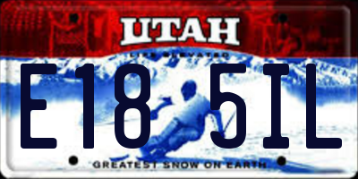 UT license plate E185IL