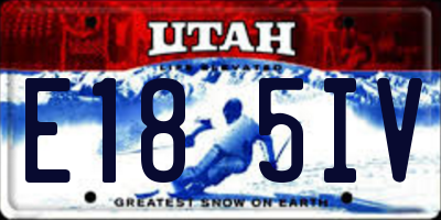 UT license plate E185IV