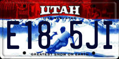 UT license plate E185JI