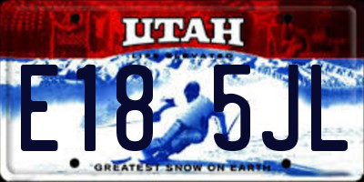 UT license plate E185JL