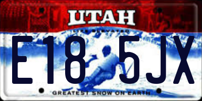 UT license plate E185JX