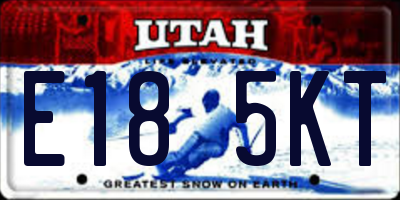 UT license plate E185KT