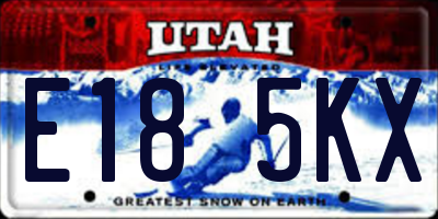 UT license plate E185KX