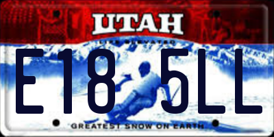 UT license plate E185LL