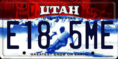 UT license plate E185ME