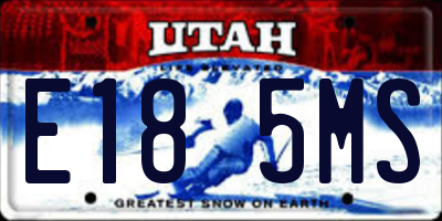 UT license plate E185MS