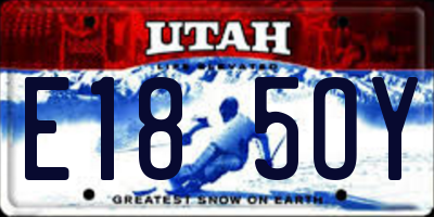 UT license plate E185OY