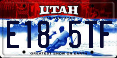 UT license plate E185TF