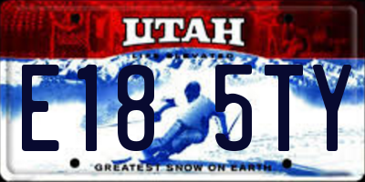 UT license plate E185TY