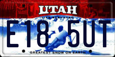 UT license plate E185UT