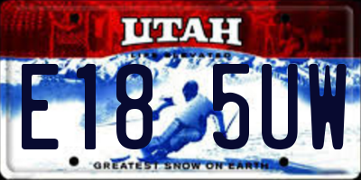 UT license plate E185UW