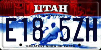 UT license plate E185ZH