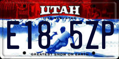 UT license plate E185ZP