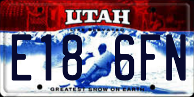UT license plate E186FN