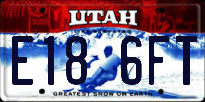 UT license plate E186FT