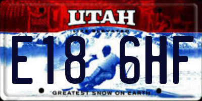 UT license plate E186HF