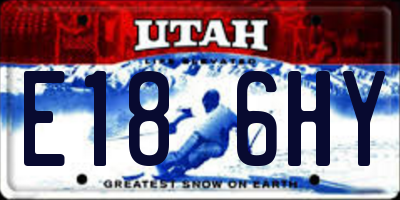 UT license plate E186HY