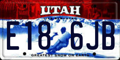 UT license plate E186JB