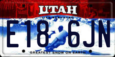 UT license plate E186JN