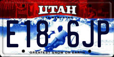 UT license plate E186JP