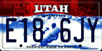 UT license plate E186JY