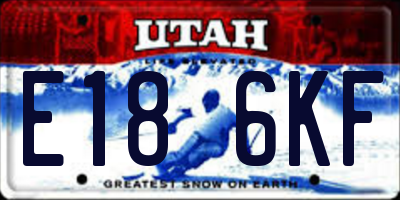 UT license plate E186KF