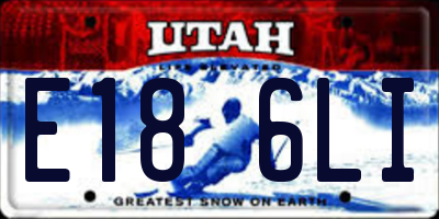 UT license plate E186LI
