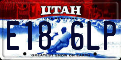 UT license plate E186LP