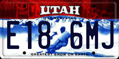 UT license plate E186MJ
