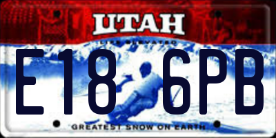 UT license plate E186PB