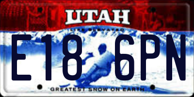 UT license plate E186PN